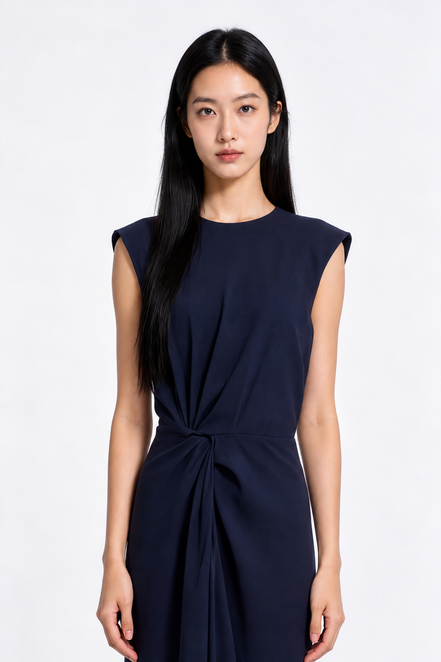 Zorina Twist-Waist Column Dress