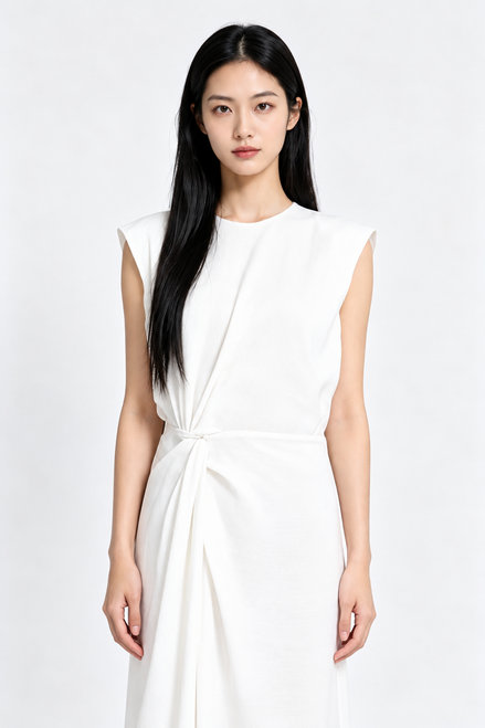 Zorina Twist-Waist Column Dress