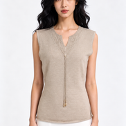 Ailsa Textured V-Neck Knit Top