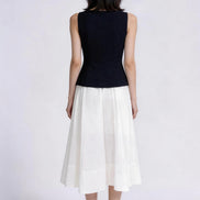Adair Cutout Zip-Front Sleeveless Top
