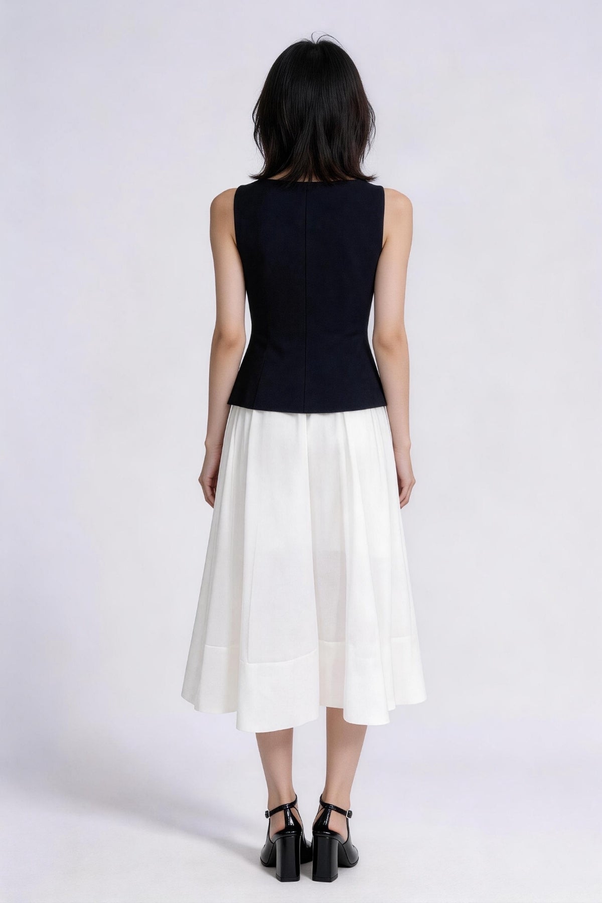Adair Cutout Zip-Front Sleeveless Top