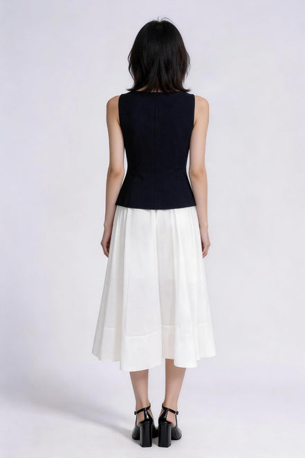 Adair Cutout Zip-Front Sleeveless Top
