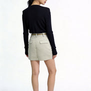 Aletta Tailored Belted Mini Skirt