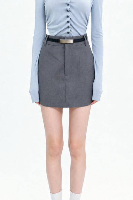 Aletta Tailored Belted Mini Skirt