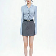 Aletta Tailored Belted Mini Skirt