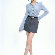 Aletta Tailored Belted Mini Skirt
