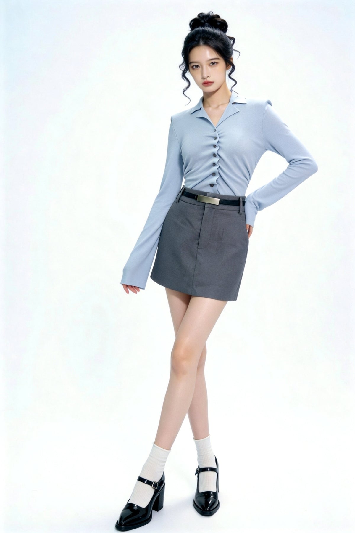 Aletta Tailored Belted Mini Skirt