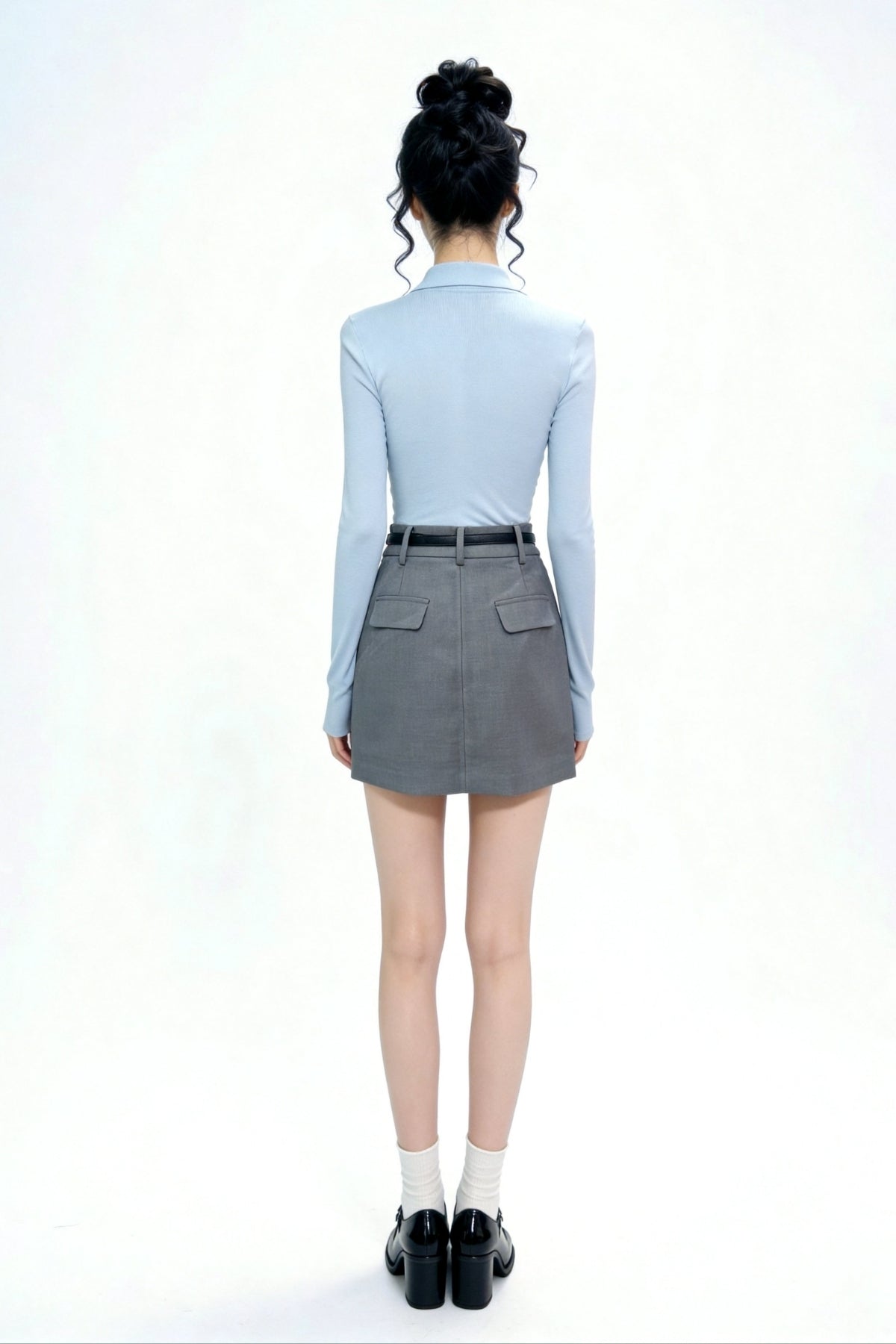 Aletta Tailored Belted Mini Skirt