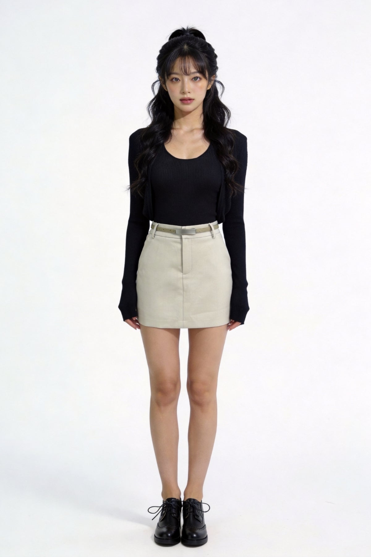 Aletta Tailored Belted Mini Skirt