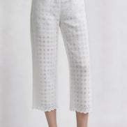 Amara Wide-Leg Eyelet Lace Trousers