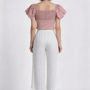Amara Wide-Leg Eyelet Lace Trousers
