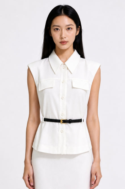 Aretina Belted Utility Vest