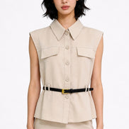 Aretina Belted Utility Vest