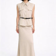 Aretina Belted Utility Vest
