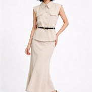 Aretina Belted Utility Vest