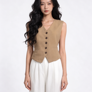 Belen Tailored V-Neck Vest