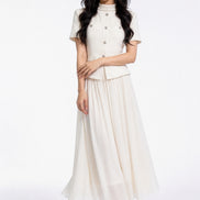 Bellamy Faux-Layered Tweed Midi Dress