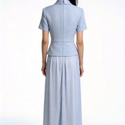 Bellamy Faux-Layered Tweed Midi Dress