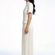 Bellamy Faux-Layered Tweed Midi Dress