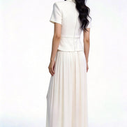 Bellamy Faux-Layered Tweed Midi Dress