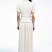 Bellamy Faux-Layered Tweed Midi Dress