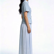 Bellamy Faux-Layered Tweed Midi Dress