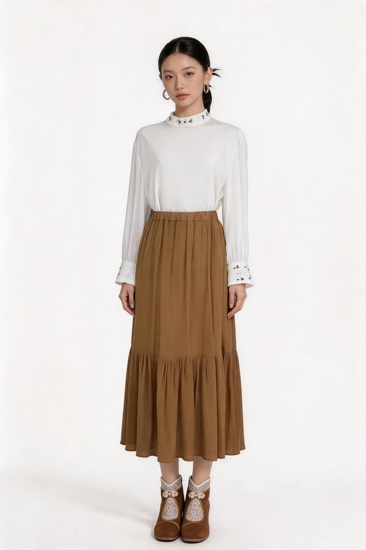 Calienne Soft Drape Maxi Skirt