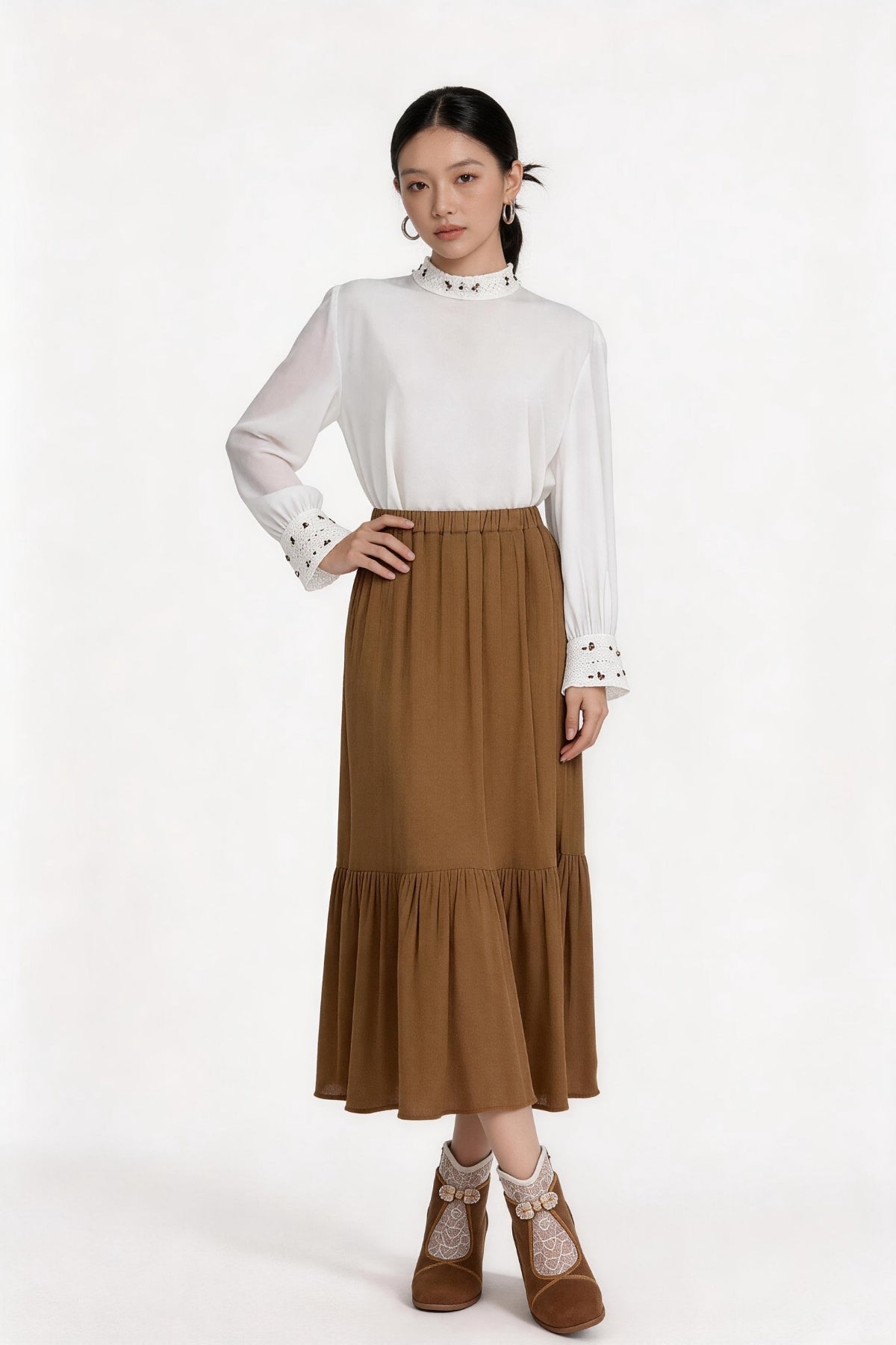 Calienne Soft Drape Maxi Skirt