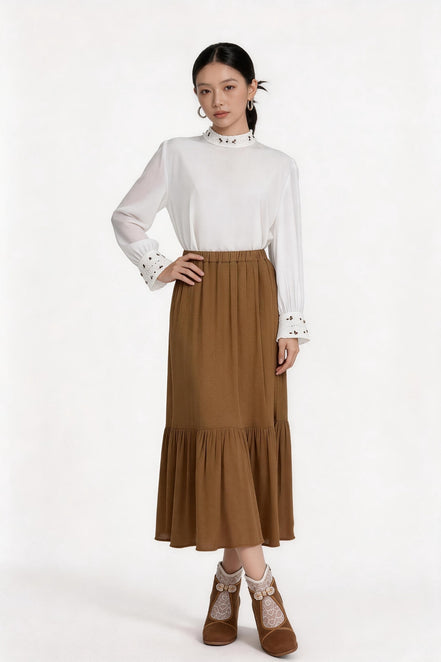 Calienne Soft Drape Maxi Skirt