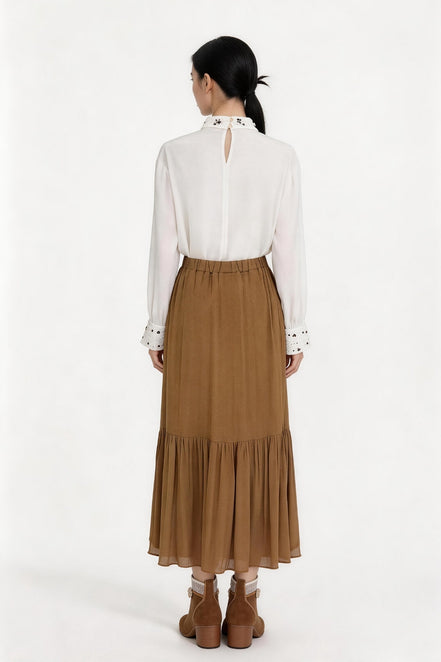Calienne Soft Drape Maxi Skirt