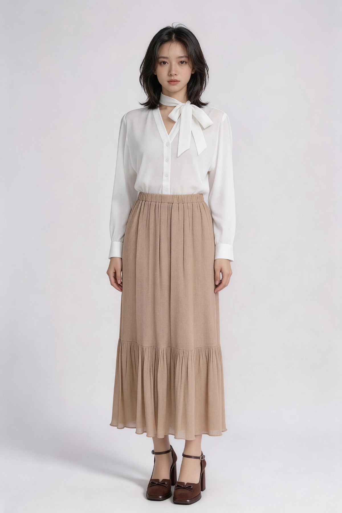 Calienne Soft Drape Maxi Skirt