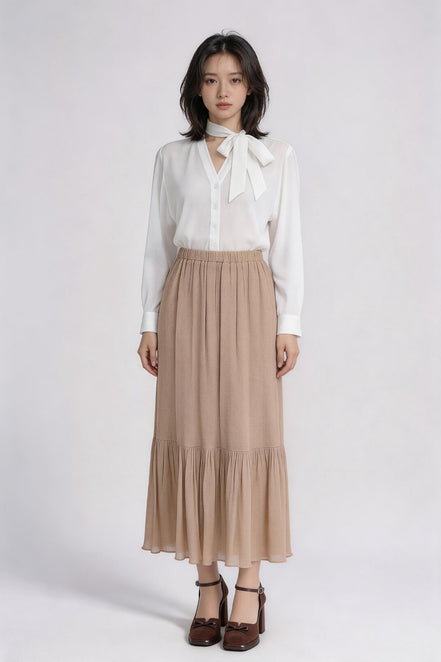 Calienne Soft Drape Maxi Skirt