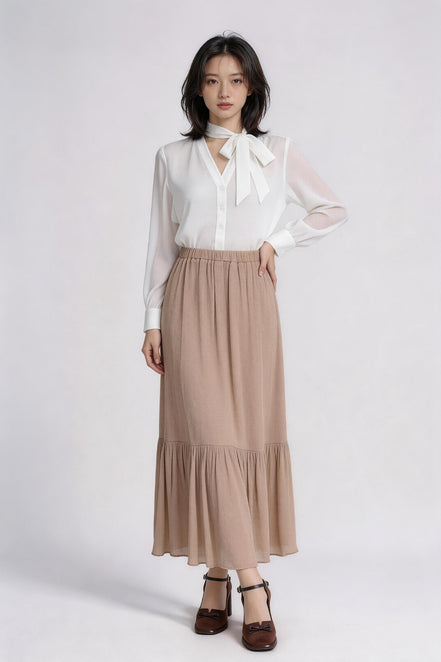 Calienne Soft Drape Maxi Skirt