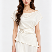 Jessamine Draped Satin Top