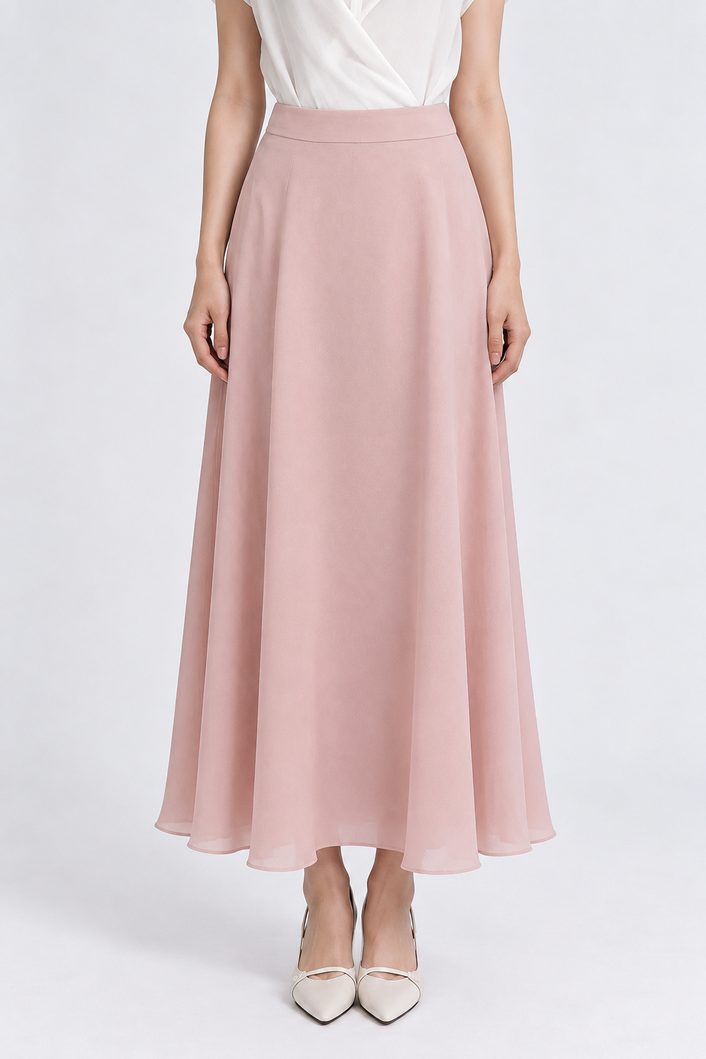 Amorette Fluid Satin Maxi Skirt