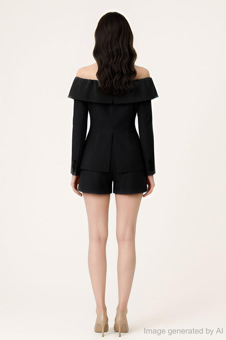 Cylia Tailored High Rise A-Line Shorts