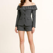 Cylia Tailored High Rise A-Line Shorts