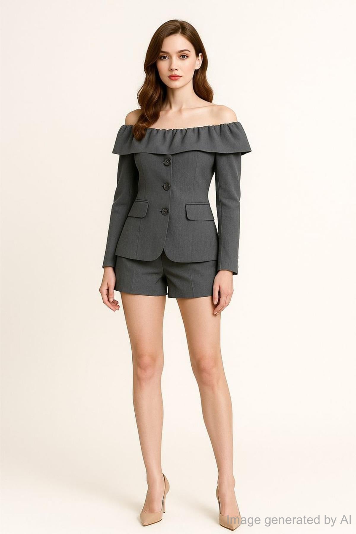 Cylia Tailored High Rise A-Line Shorts