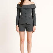 Cylia Tailored High Rise A-Line Shorts