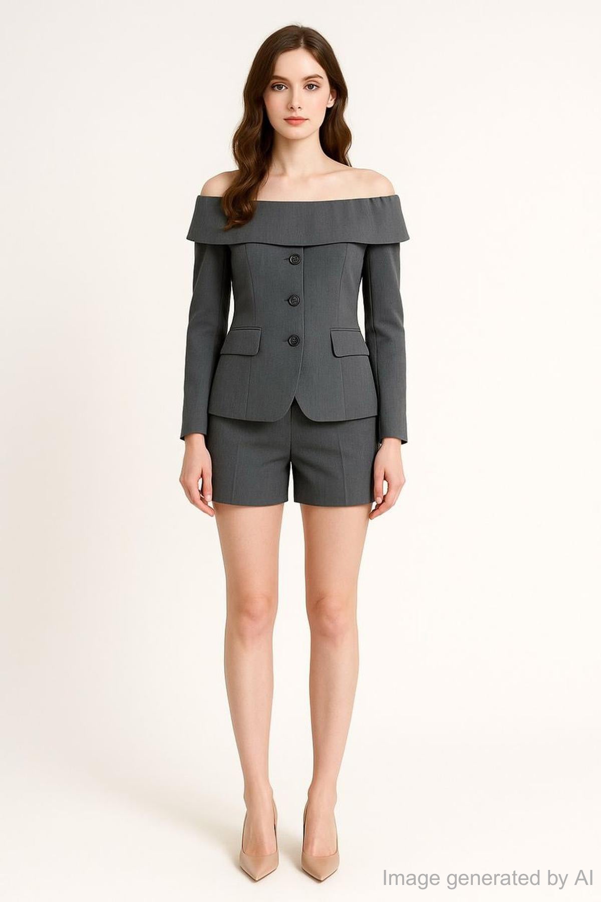 Cylia Tailored High Rise A-Line Shorts