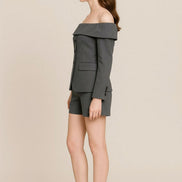 Cylia Tailored High Rise A-Line Shorts