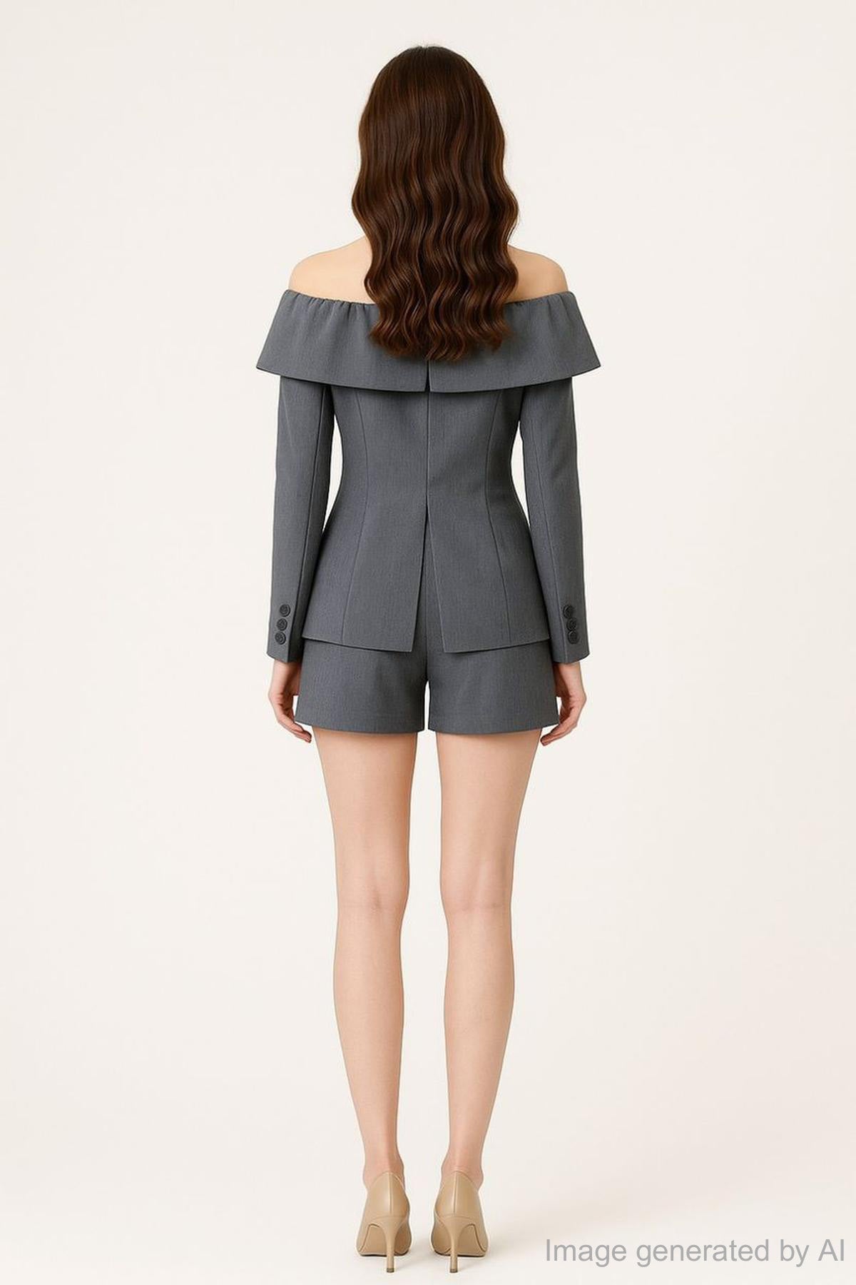 Cylia Tailored High Rise A-Line Shorts