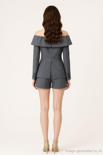 Cylia Tailored High Rise A-Line Shorts