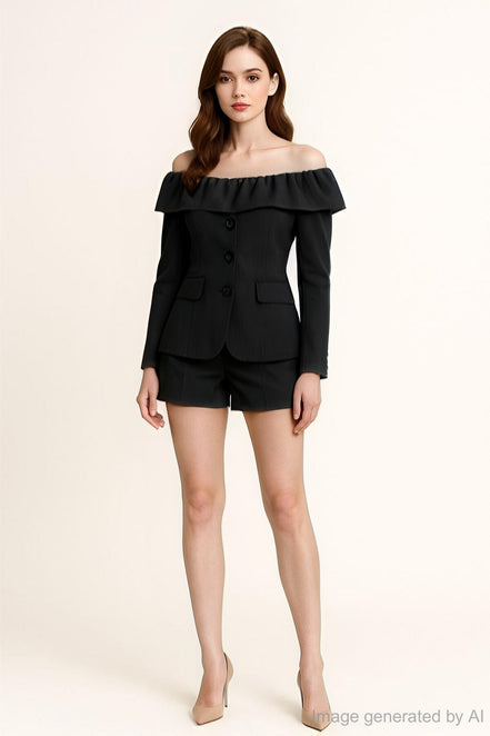 Cylia Tailored High Rise A-Line Shorts
