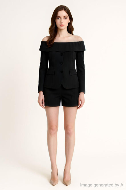 Cylia Tailored High Rise A-Line Shorts