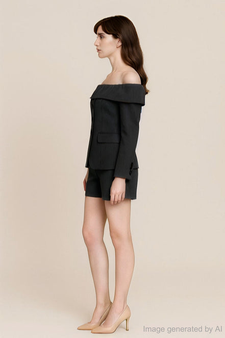 Cylia Tailored High Rise A-Line Shorts