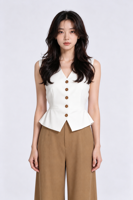 Belen Tailored V-Neck Vest