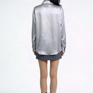 Eira Satin-Sheen Pocket Shirt