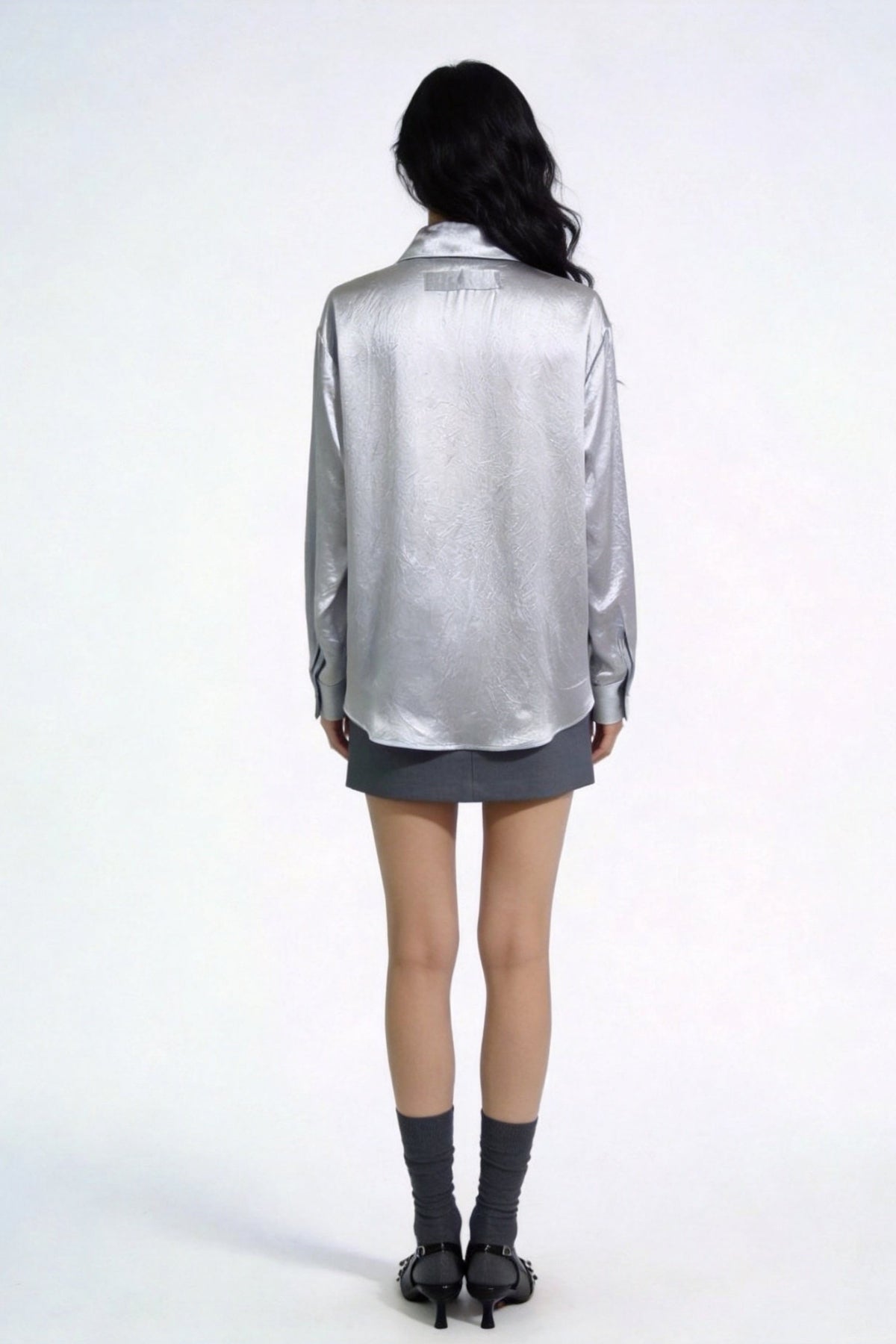 Eira Satin-Sheen Pocket Shirt