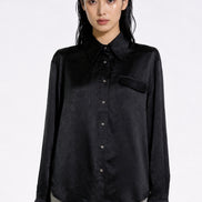 Eira Satin-Sheen Pocket Shirt